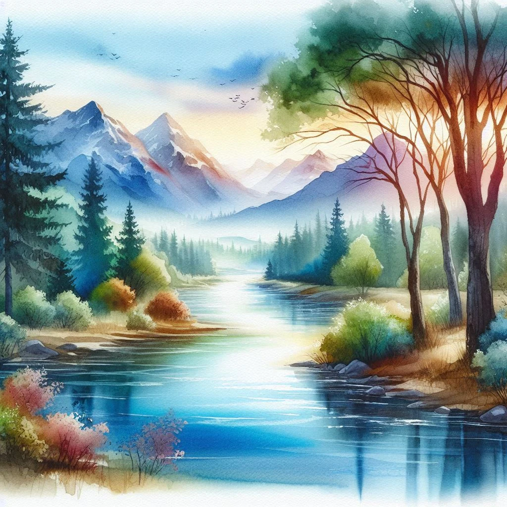 image about سحر الشفافية: دليل متكامل لإتقان تقنيات الرسم بالألوان المائية