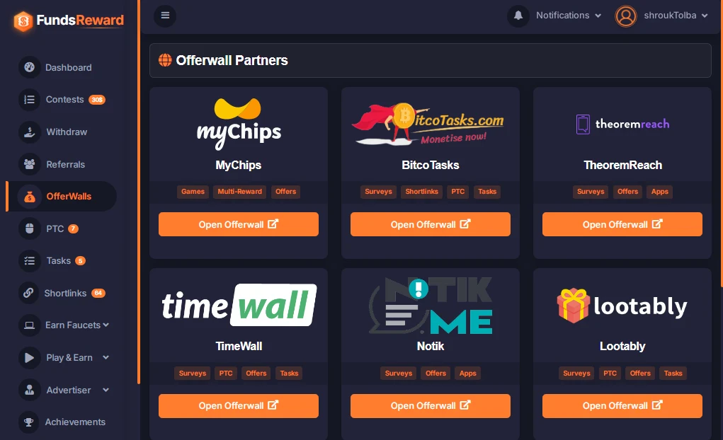 image about شرح موقع Funds Reward للربح من الإنترنت + طرق السحب على بايير وفودافون كاش
