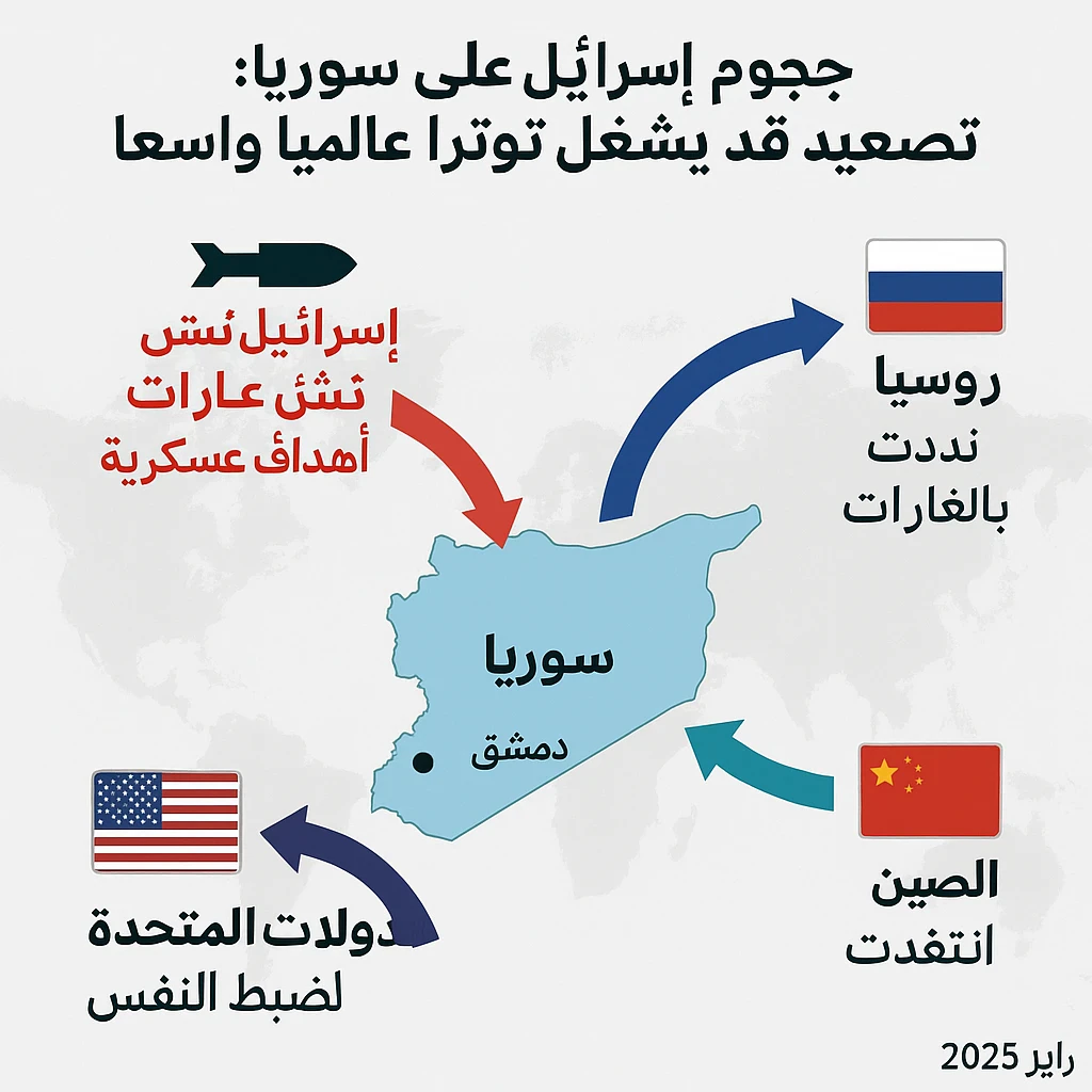 image about هجوم إسرائيل على سوريا: تصعيد خطير يُنذر بتوتر عالمي واسع