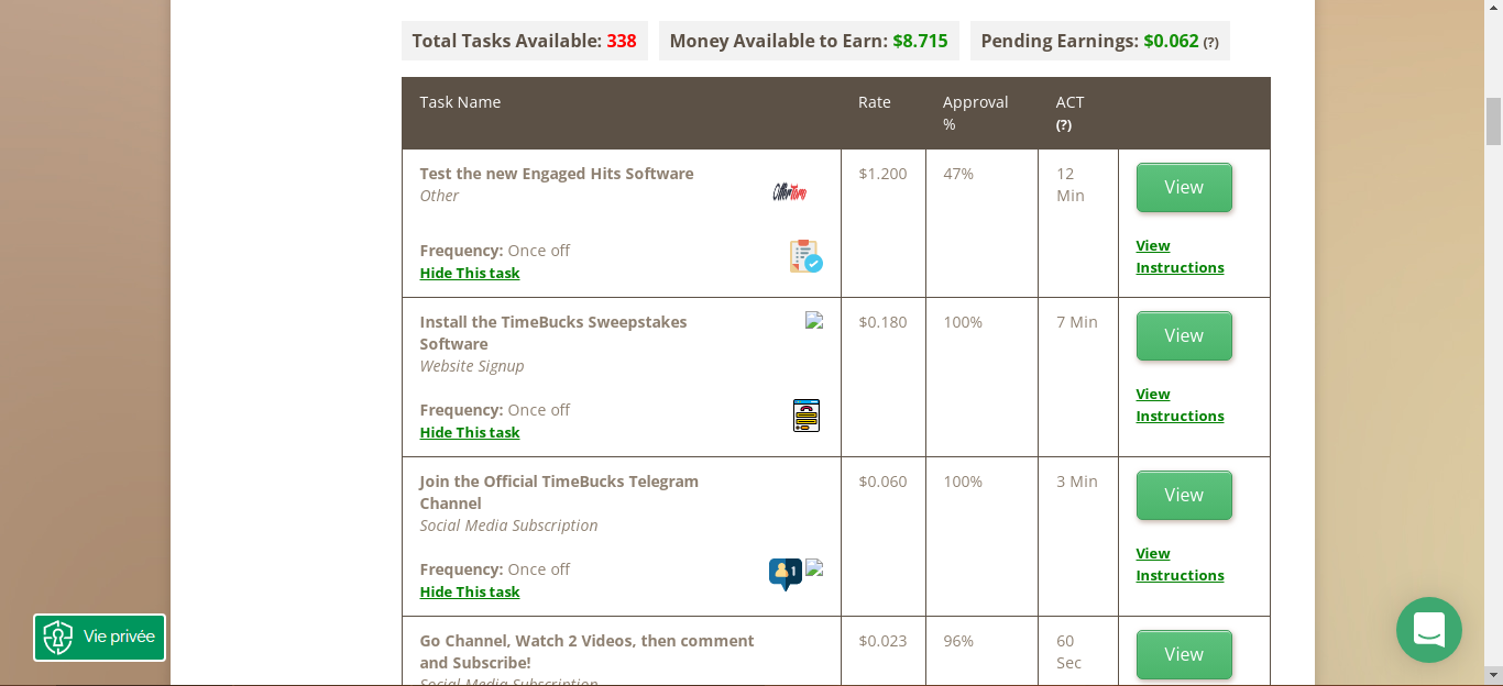 timebucks الربح من الانترنت