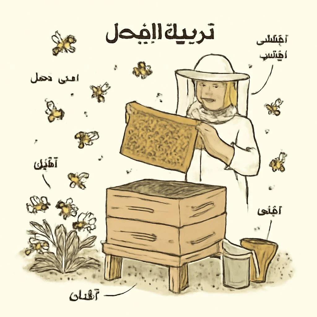 image about  طريقة التربية النحل 🐝