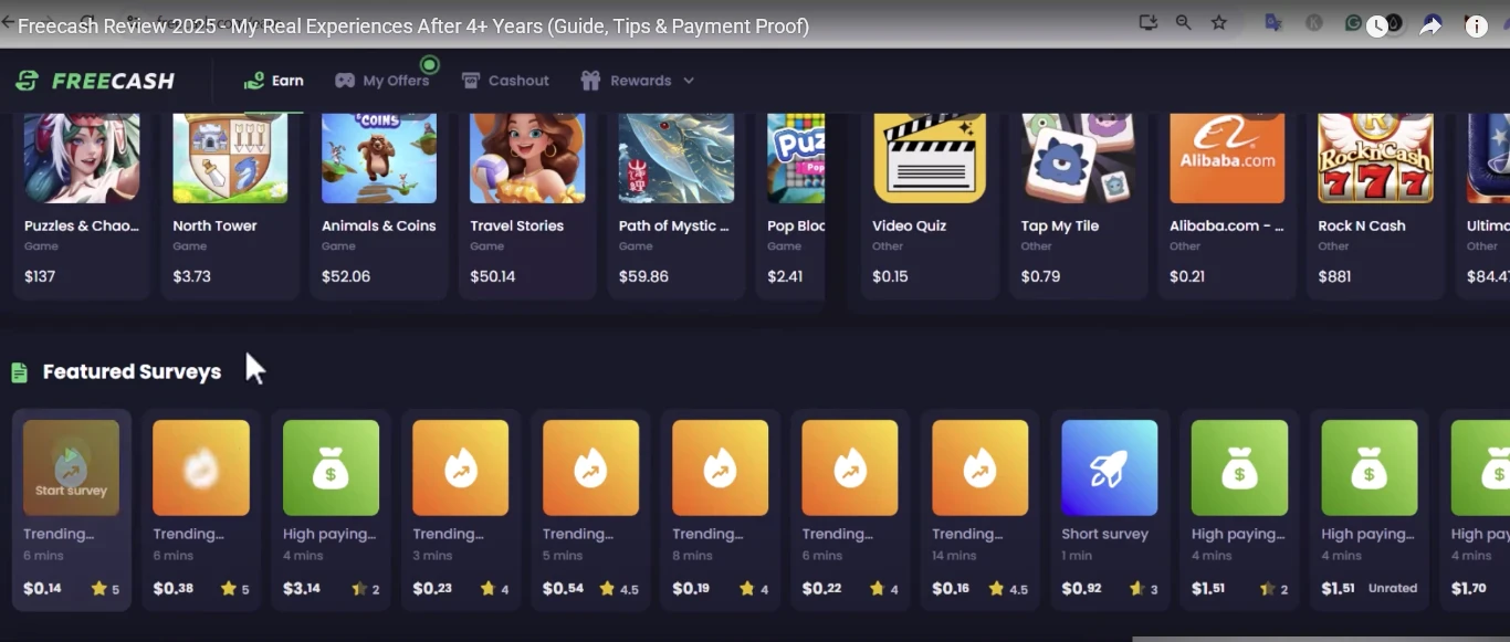 image about 💰 هل يمكن ربح 18 دولار يومياً من Freecash؟ (مراجعة شاملة + إثبات سحب 200$)