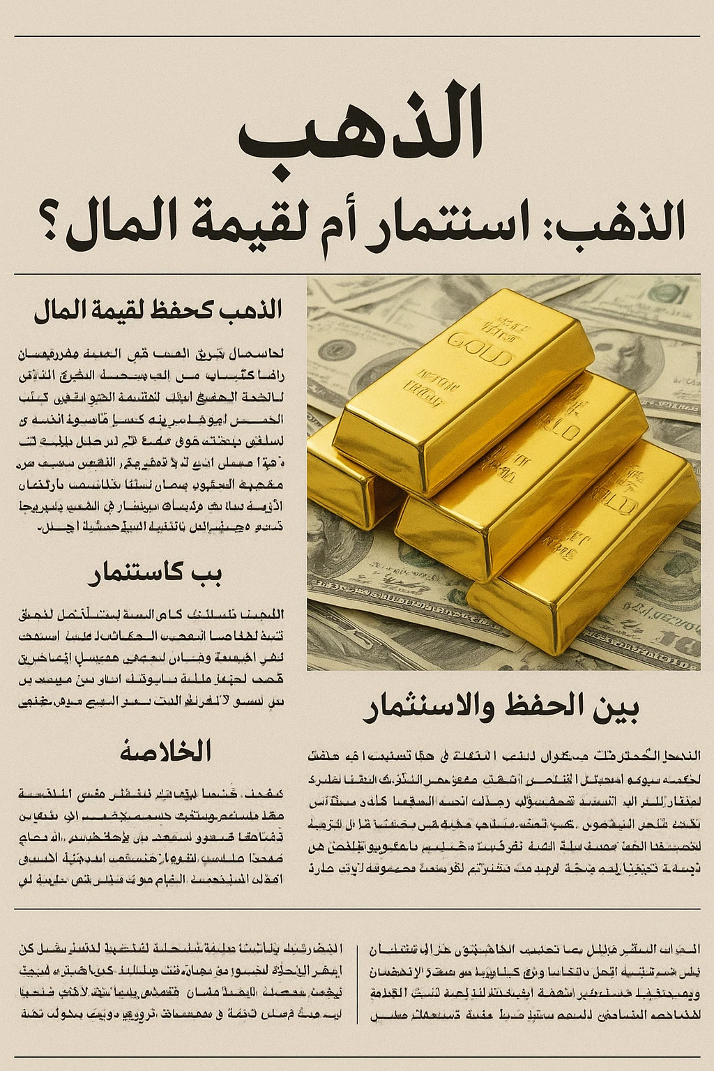 image about هل الذهب ادخار ام استثمار؟