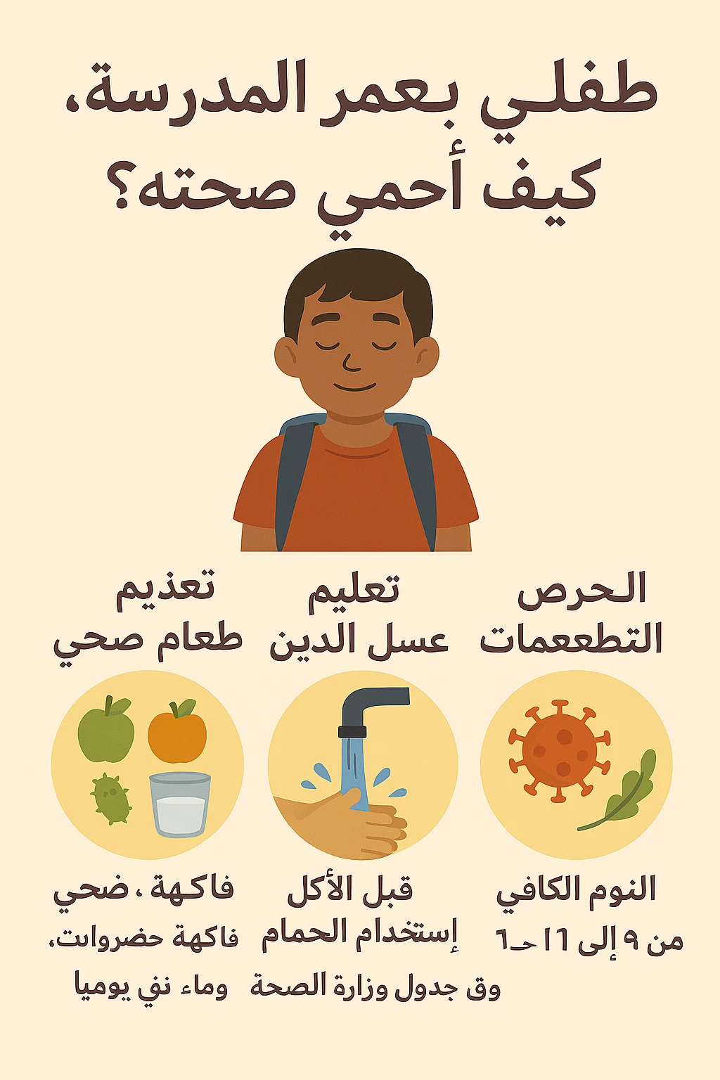 image about طفلي بعمر المدرسة.. كيف أحمي صحّته؟
