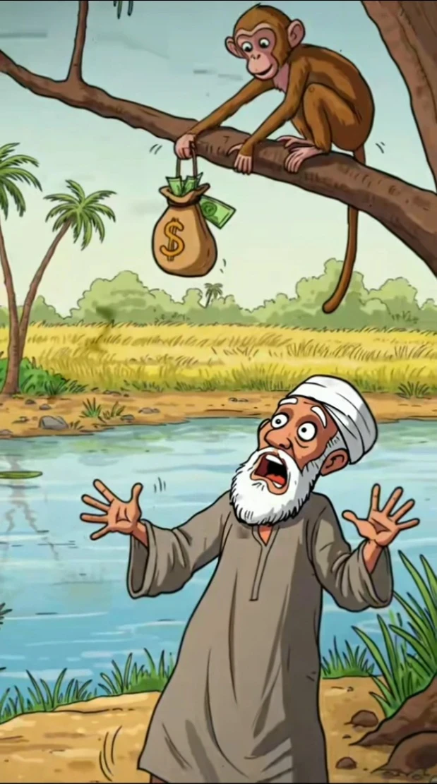 image about بائع الحليب و القرد