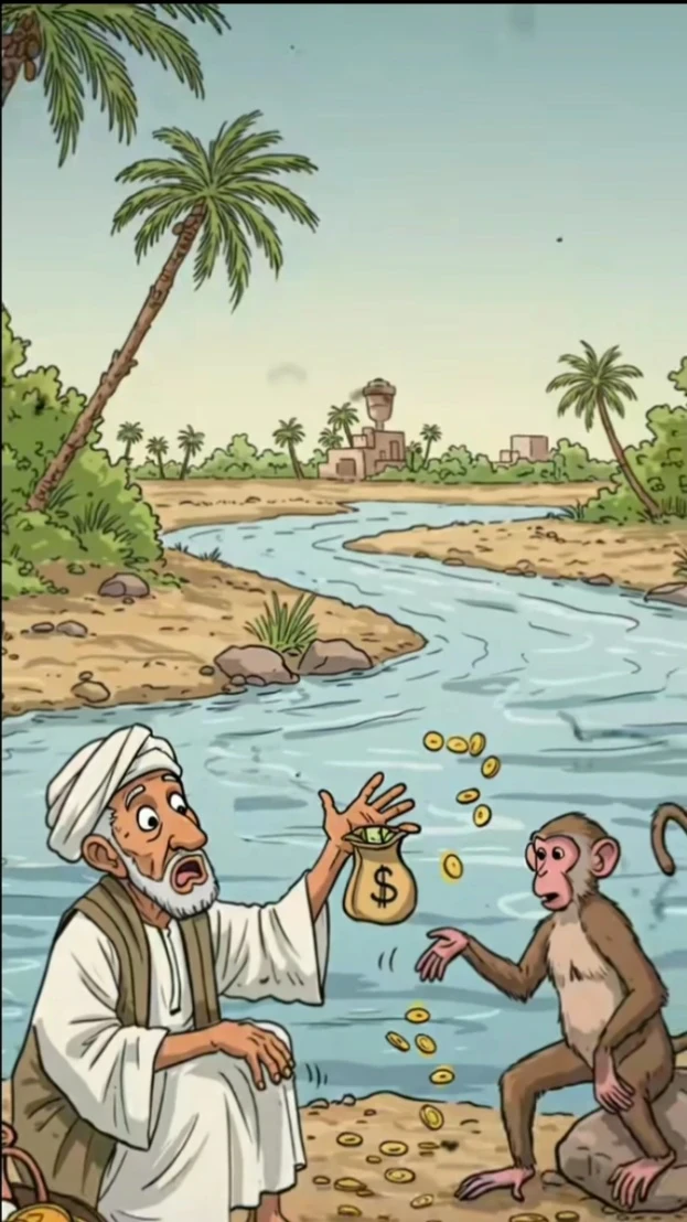 image about بائع الحليب و القرد