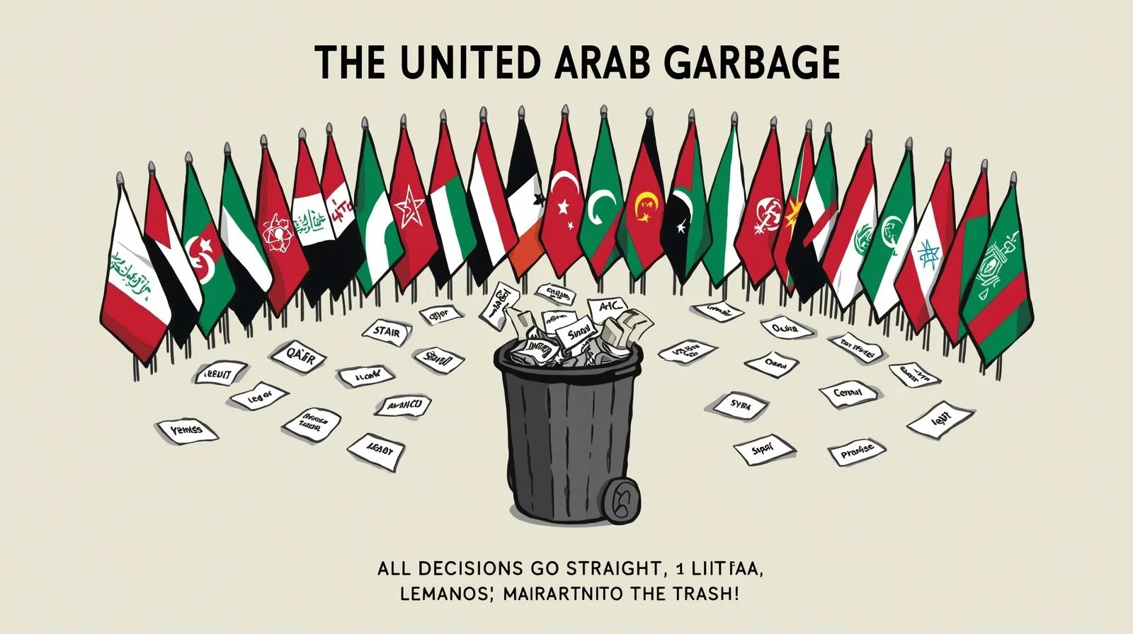 image about القمامة العربية المتحدة.. سر الاجتماعات الفارغة
