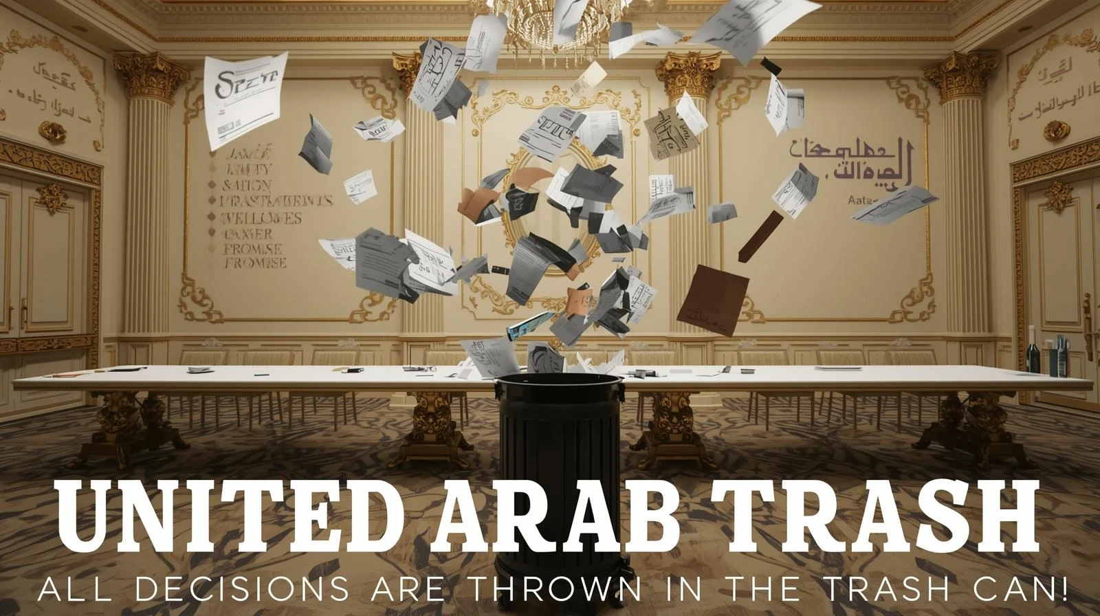 image about القمامة العربية المتحدة.. سر الاجتماعات الفارغة