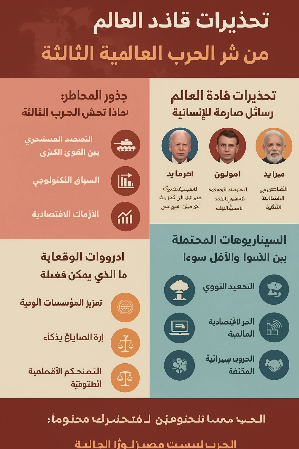 image about تحذيرات قادة العالم من شبح الحرب العالمية الثالثة: تحليل شامل للصراعات والسيناريوهات المستقبلية