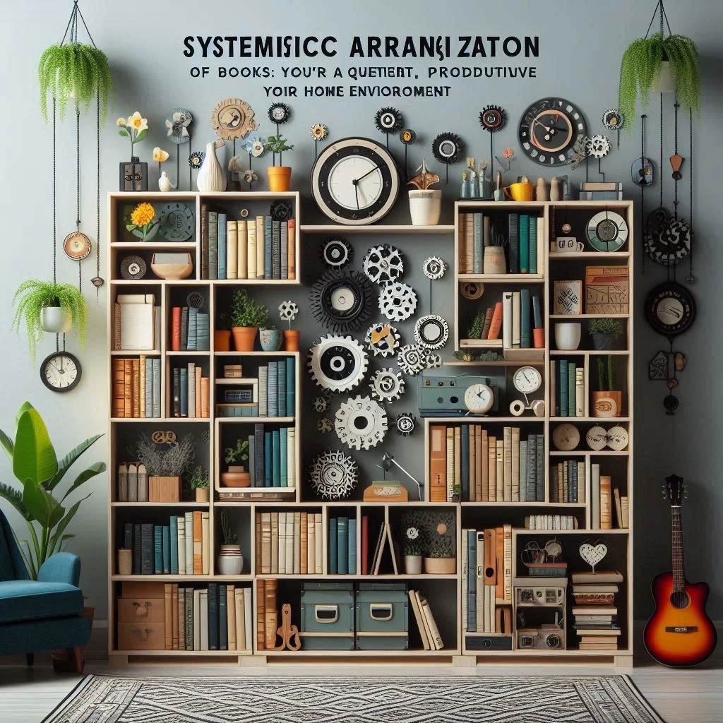 image about الترتيب المنهجي للكتب: مفتاحك لبيئة منزلية أكثر هدوءًا وإنتاجية