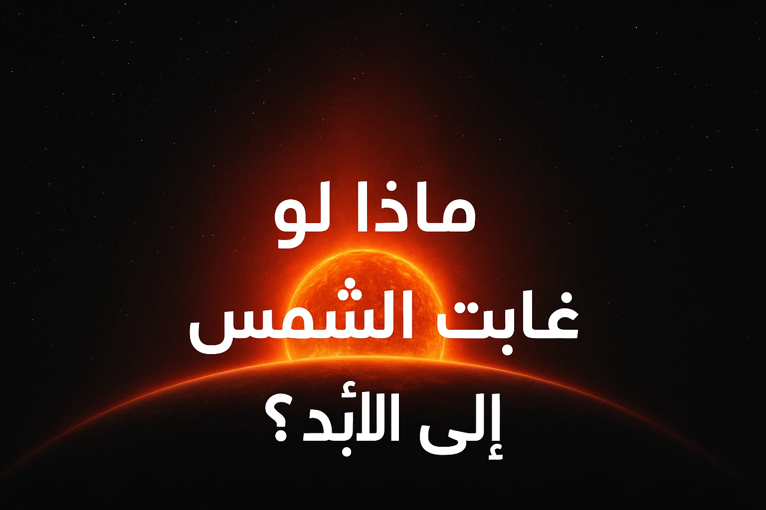 image about ماذا لو اختفت الشمس