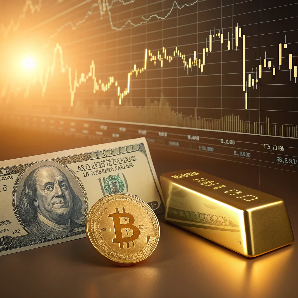 image about الخيار بين الذهب والدولار والعملات الرقمية