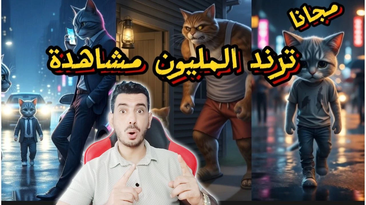 image about تصميم فيديوهات ترند القطط بالشكل البشري مجانًا من الهاتف فقط