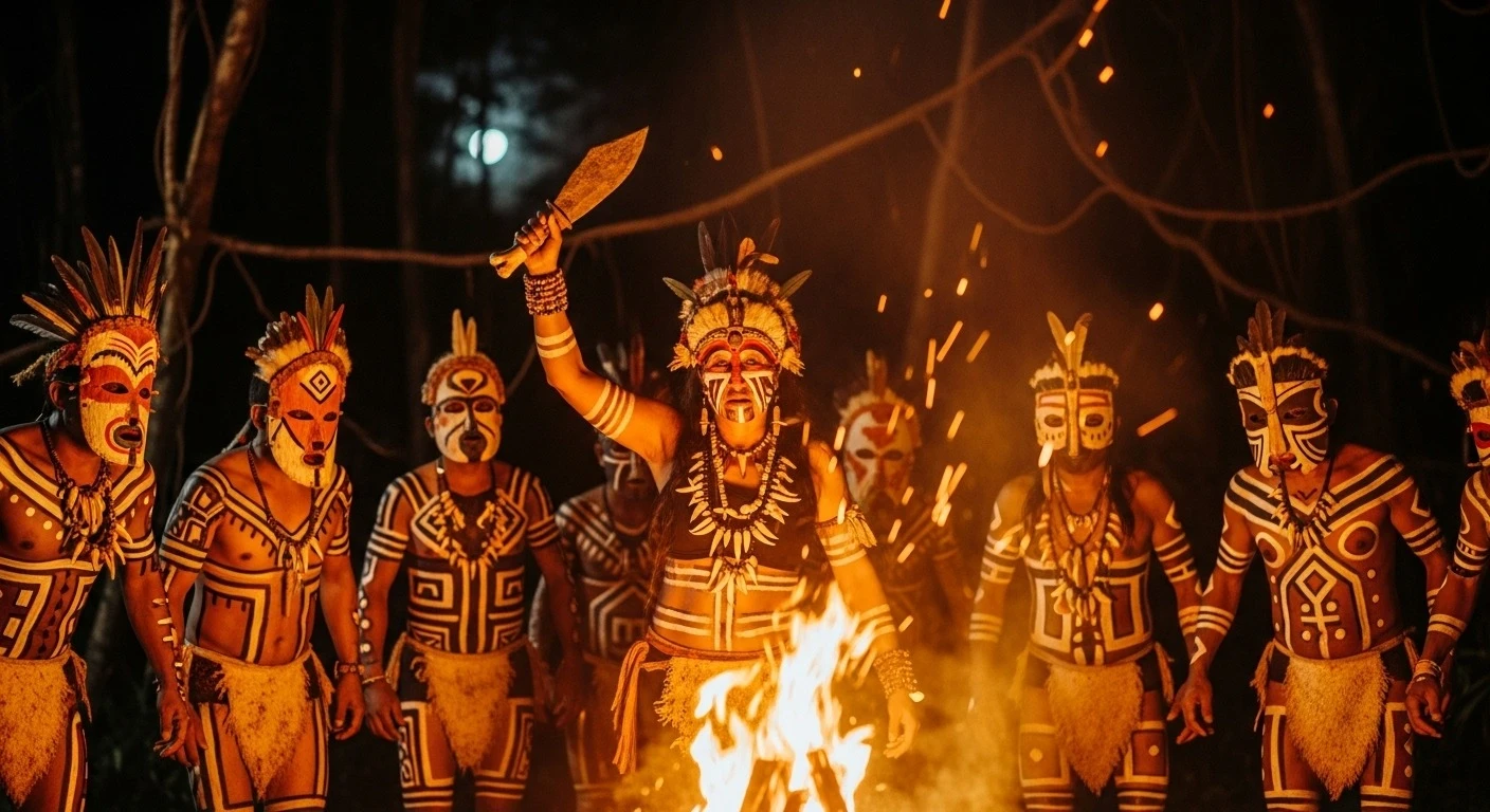 image about قبيله النمر تحتفل بوجبتها الجديده من البشر ولكن   حدث شئ غير عادي