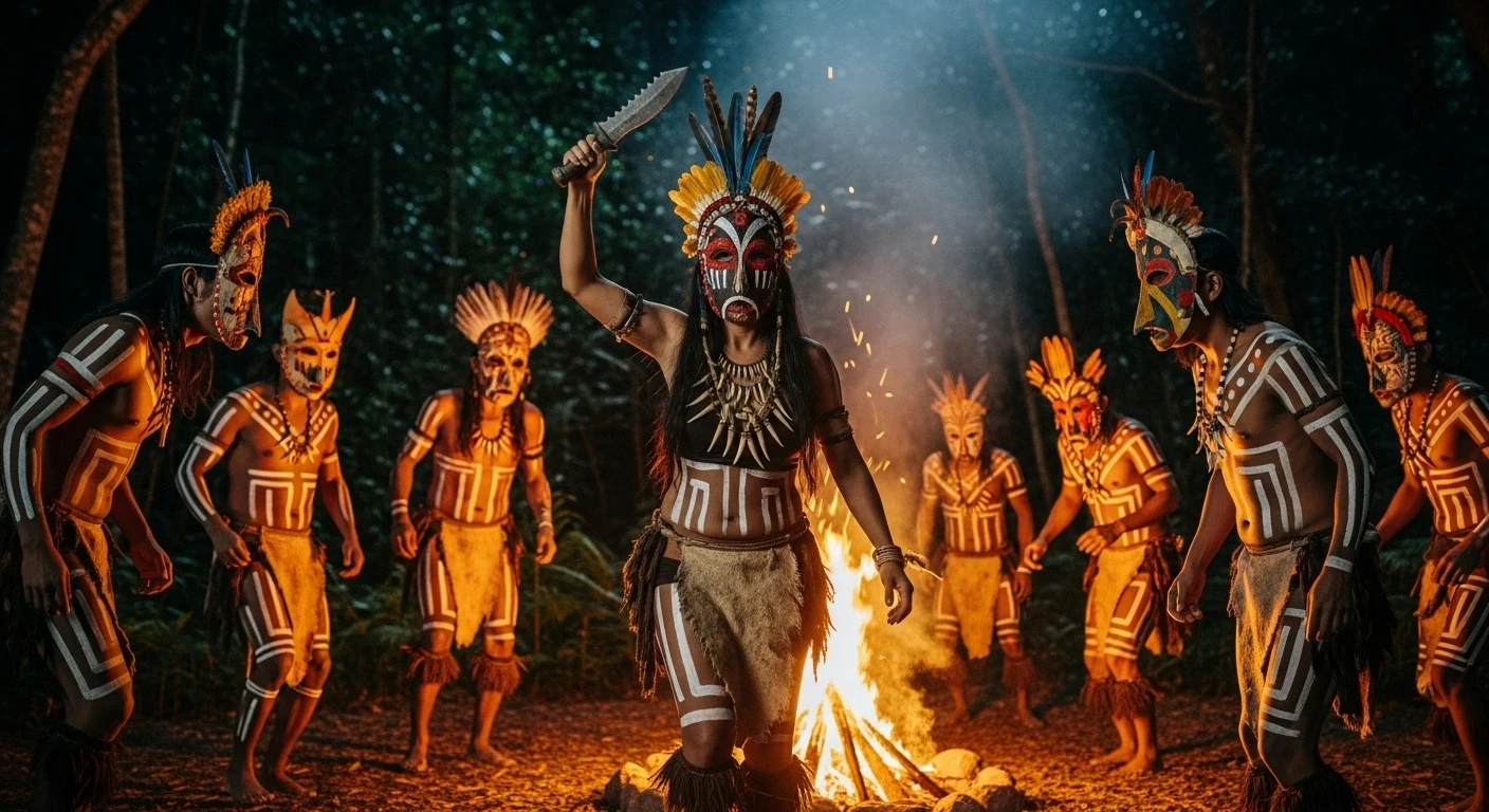 image about قبيله النمر تحتفل بوجبتها الجديده من البشر ولكن   حدث شئ غير عادي