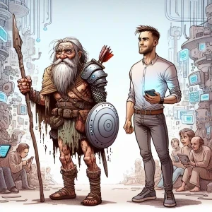 image about تباين أدوار الرجل عبر العصور: من قائد عظيم إلى مراسل على وسائل التواصل