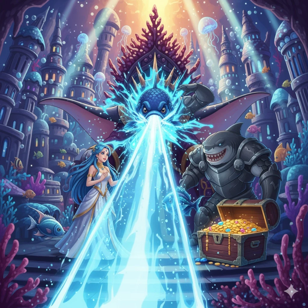 image about السمكة الزرقاء ومغامرة البحار