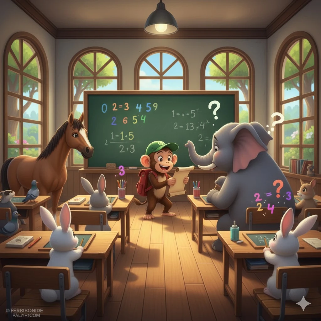 image about القرد الذكي والأرقام السحريه