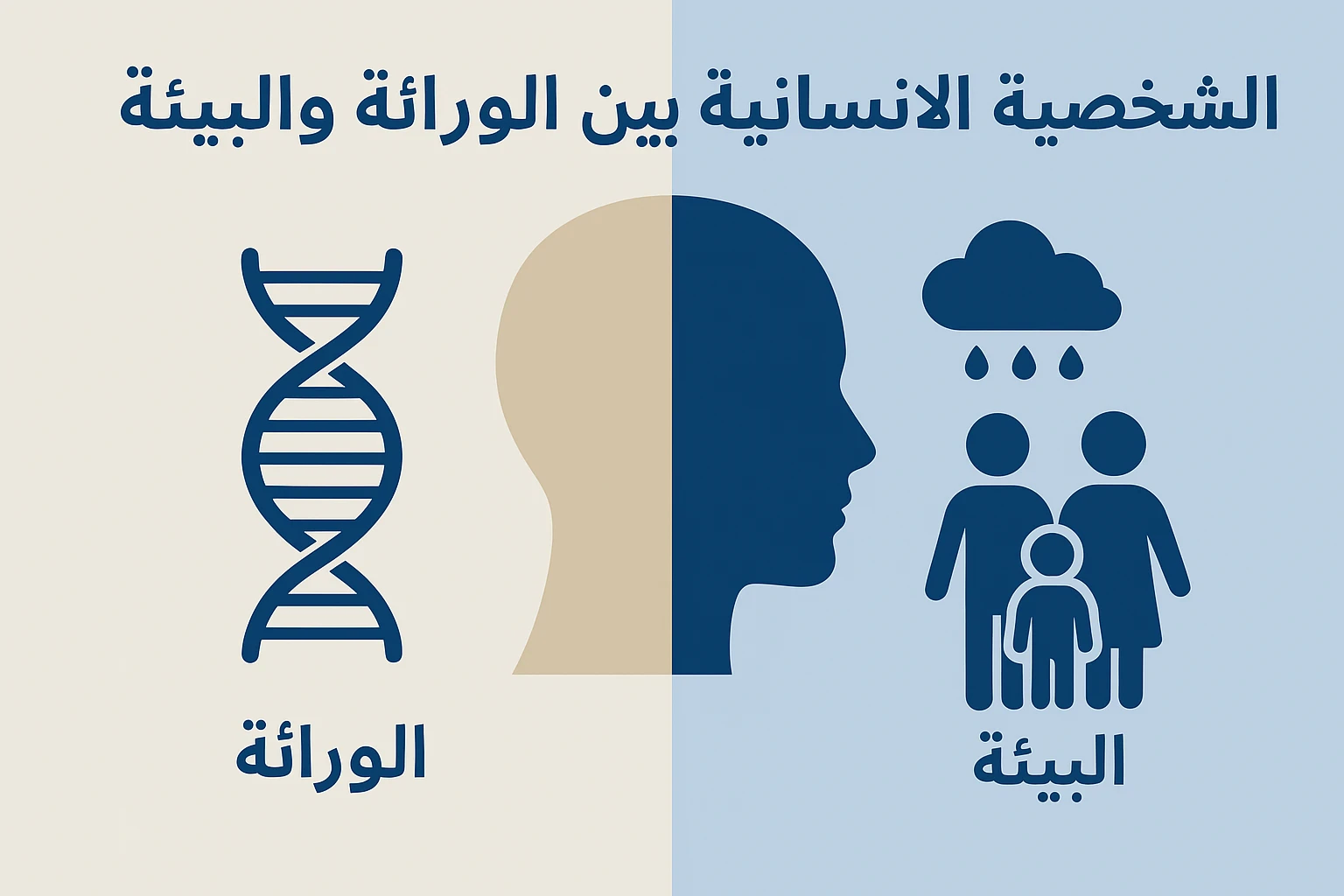 image about 🧠 الشخصية الإنسانية بين الوراثة والبيئة