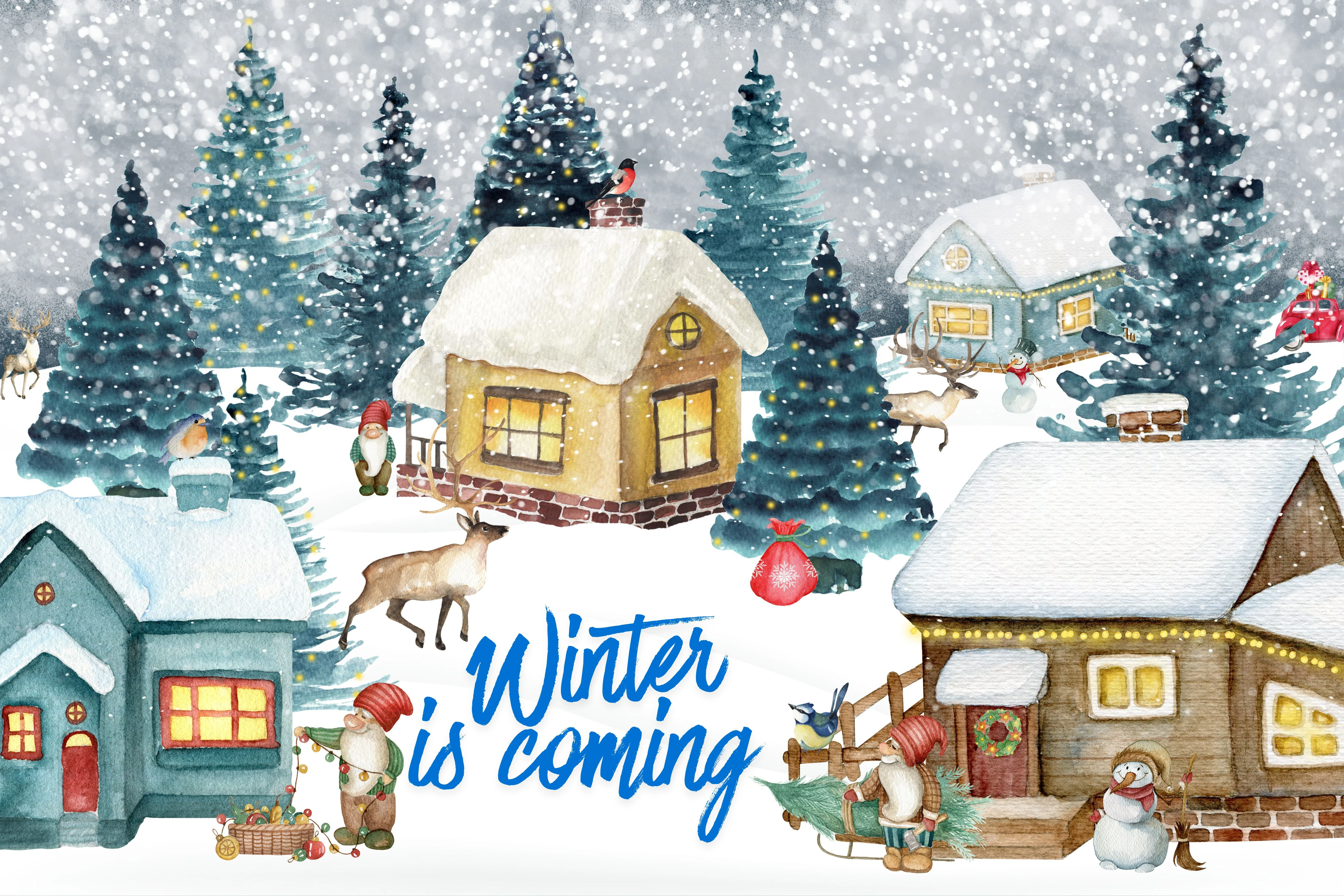 image about الجزء الأول - تصميم وبيع Winter&New Year's clip art with AI