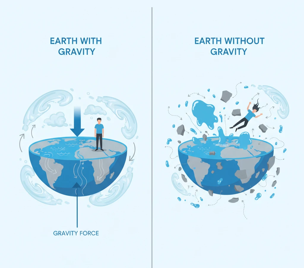 image about ماذا لو توقفت الجاذبية على الأرض لمدة دقيقة واحدة؟