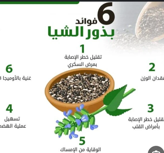 image about فوائد بذور الشيا واستخدامها في نظام عذائي