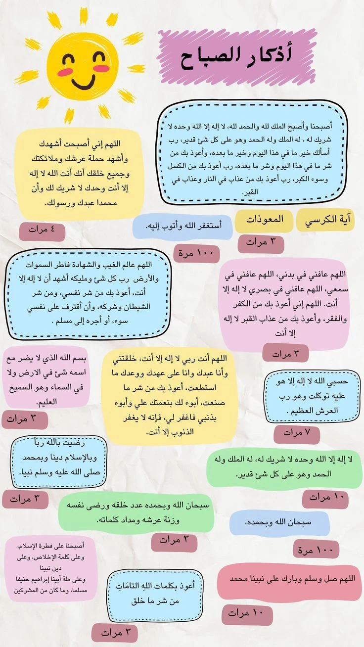 image about 🌅 أذكار الصباح والمساء: زاد يومك وسرّ راحة النفس