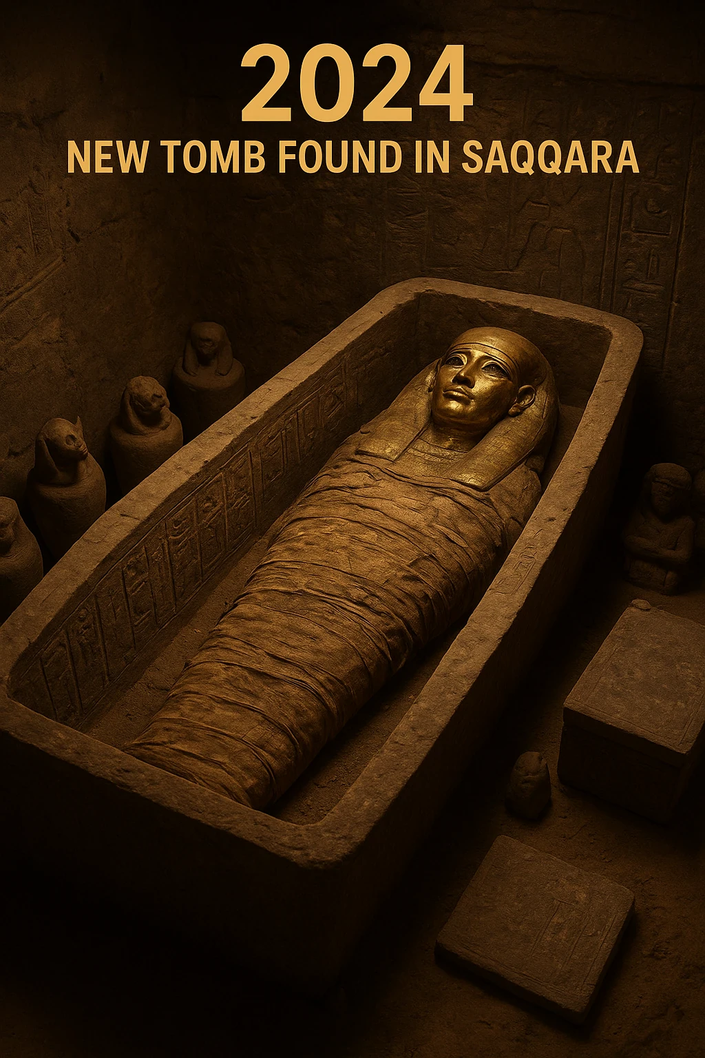 image about 🏺 اكتشاف مقبرة جديدة في سقارة 2024.. أسرار تغير تاريخ الفراعنة؟