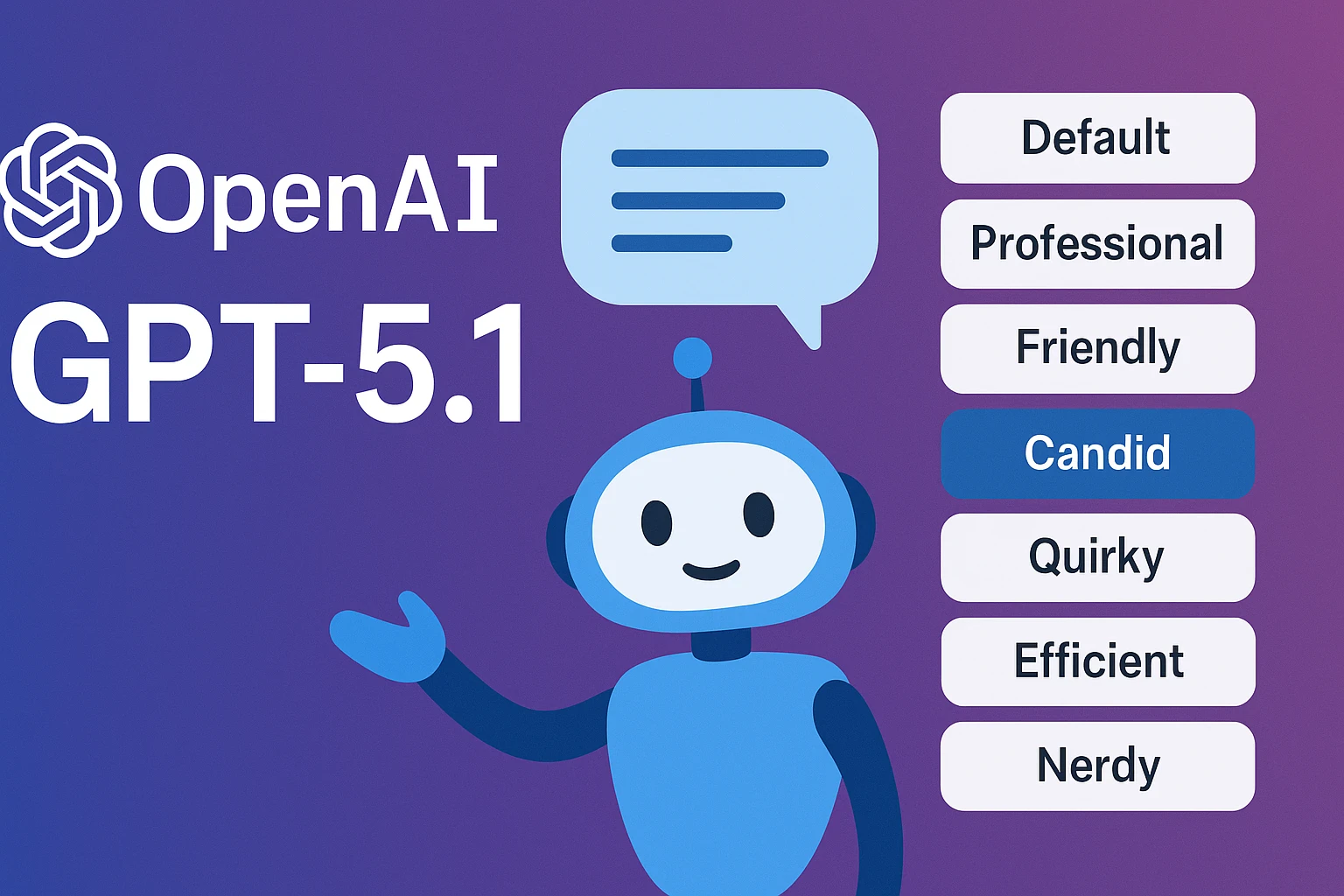 image about OpenAI’s Bold Move: Eight New ChatGPT Personalities Lift GPT-5.1 into Uncharted Territory