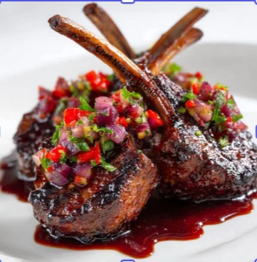 image about لحم الضأن المشوية مع سلطة البرقوق