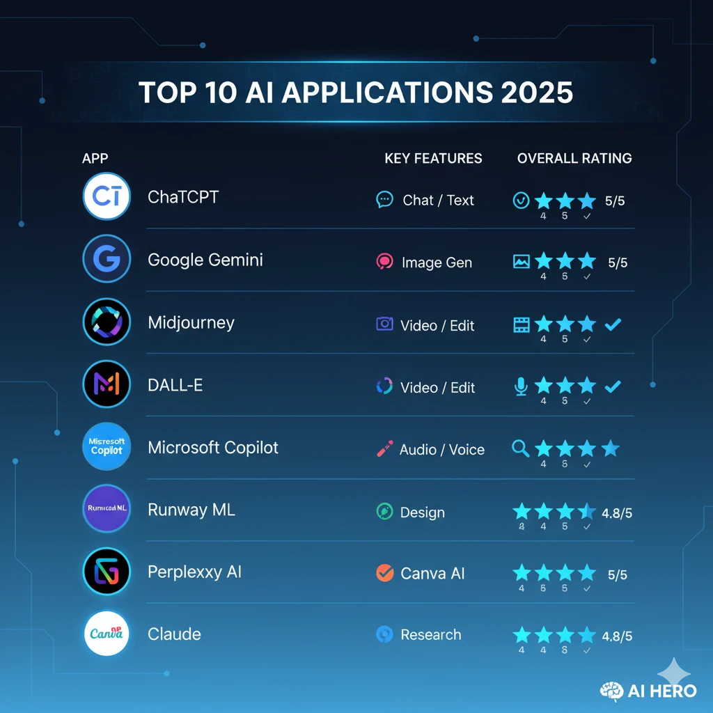 image about أفضل 10 تطبيقات ذكاء اصطناعي مجانية 2025 ستغيّر حياتك بالكامل
