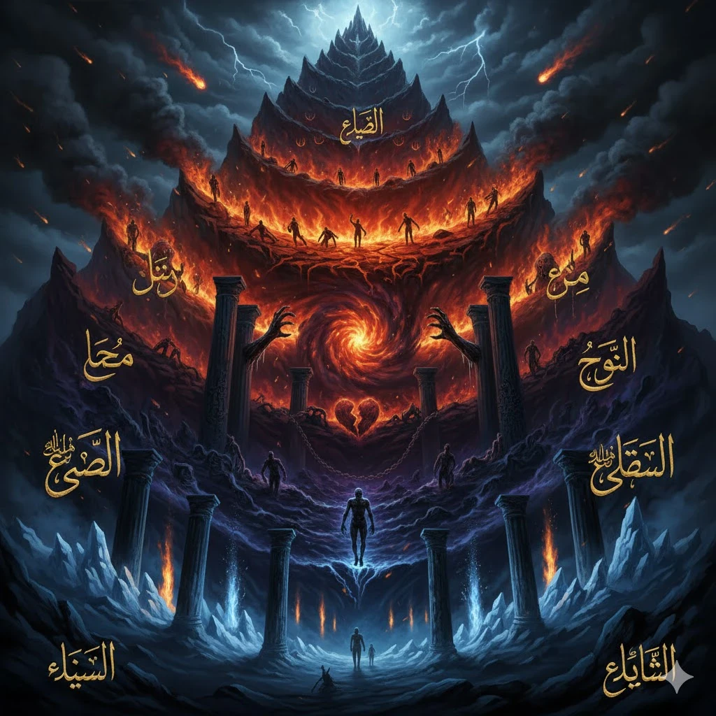 image about طبقات النار من جهنم الي الزمهرير