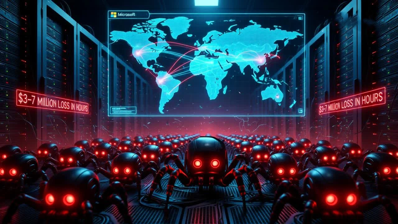 image about طوفان Aisuru الجديد يضرب مايكروسفت: 500,000 جهاز مخترق يشنّون هجومًا كاسحًا يكبّد Azure خسائر تتراوح بين 3–7 مليون دولار خلال ساعتين فقط