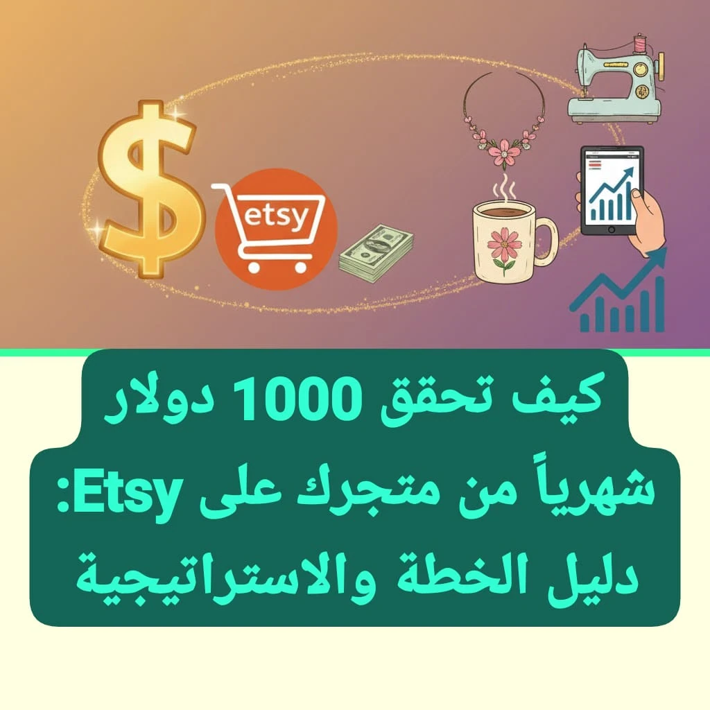 image about كيف تحقق 1000 دولار شهرياً من متجرك على Etsy: دليل الخطة والاستراتيجية