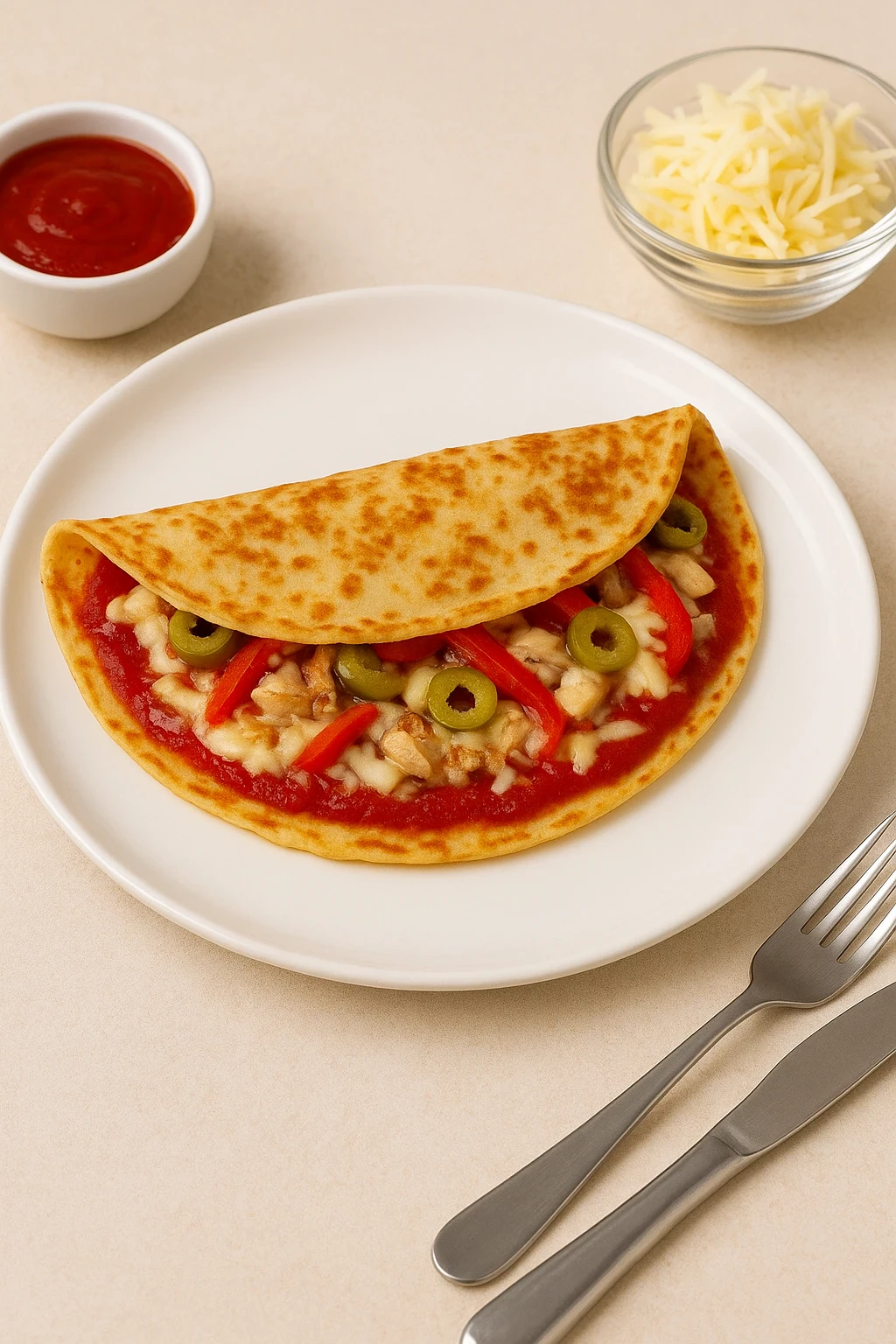 image about طريقة عمل بيتزا الكريب وصفة سريعة بدون عجن