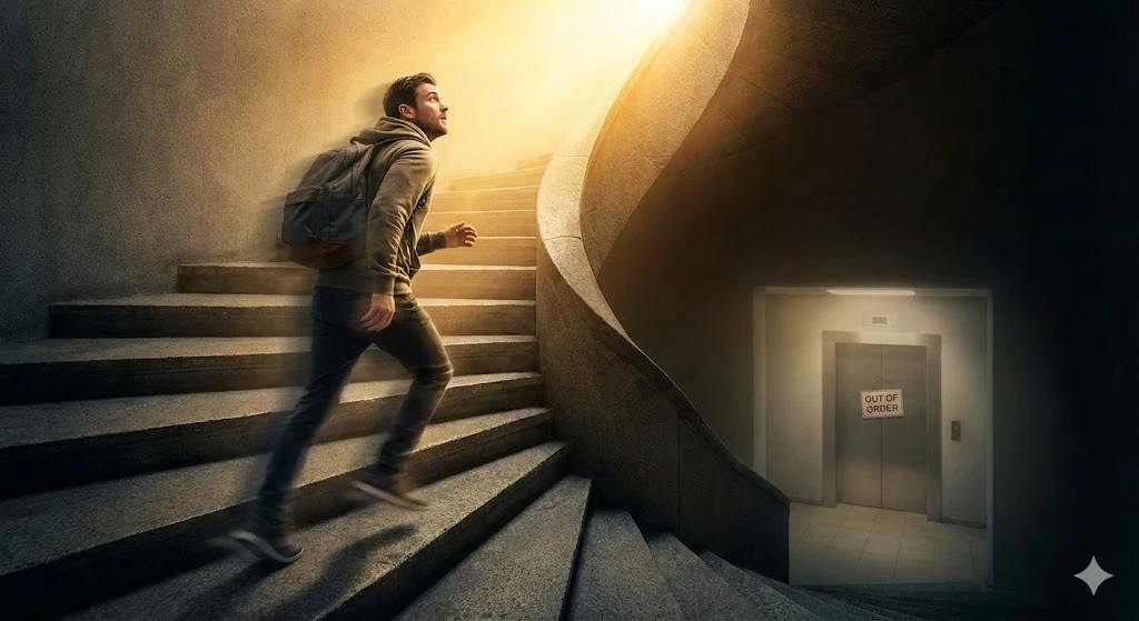 image about القمة لمن يصعد.. لا لمن ينتظر