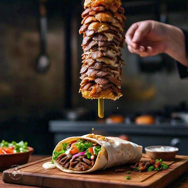image about 🌯 طريقة عمل الشاورما في المنزل: الوصفة الأصلية بخطوات سهلة وحشوات لذيذة مثل أشهر المطاعم