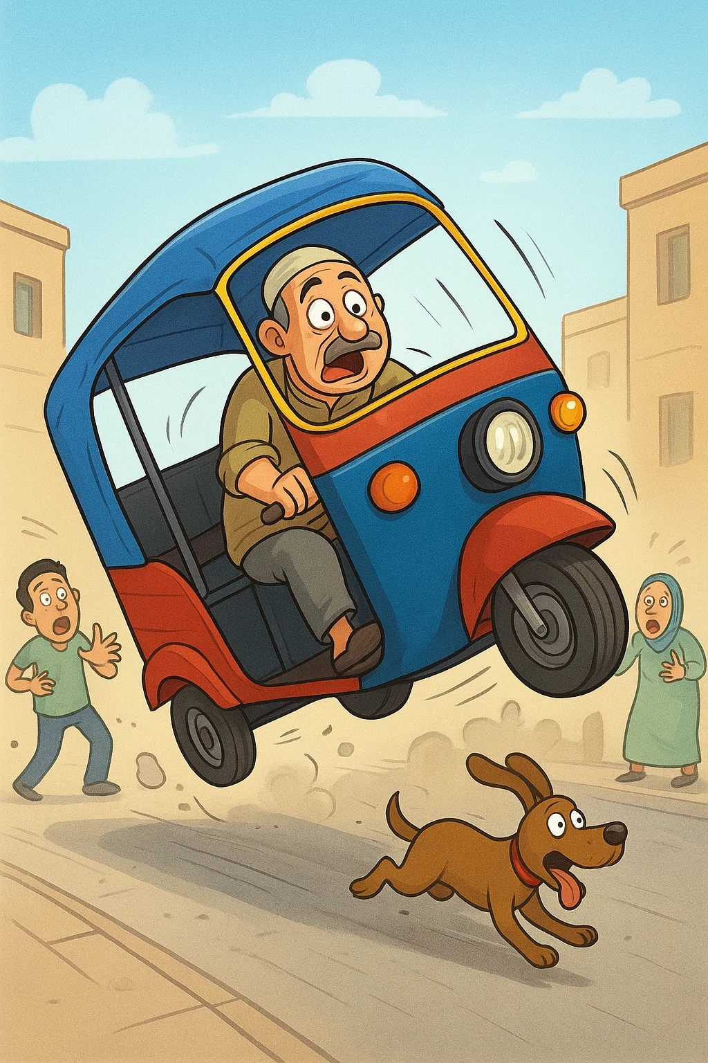 image about مغامرة العم صابر مع التوك توك الطائر