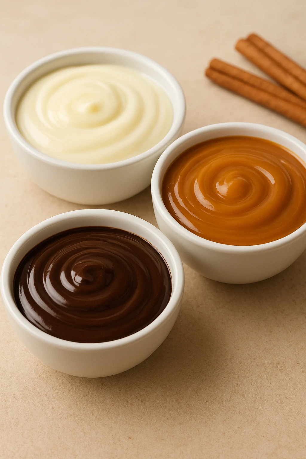 image about حضّري أروع صوصات السينابون: الأبيض والكراميل والشيكولاتة بطعم الكافيهات