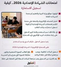 image about دليل التسجيل الإلكتروني  لاستمارة  طلاب الصف الثالث الإعدادي،   مع خطوات تعبئة الاستمارات والمستندات المطلوبة للرفع، بصياغة واضحة 