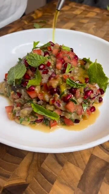 image about سلطة الباذنجان المشوي بالطحينة: طبق شهي وصحي