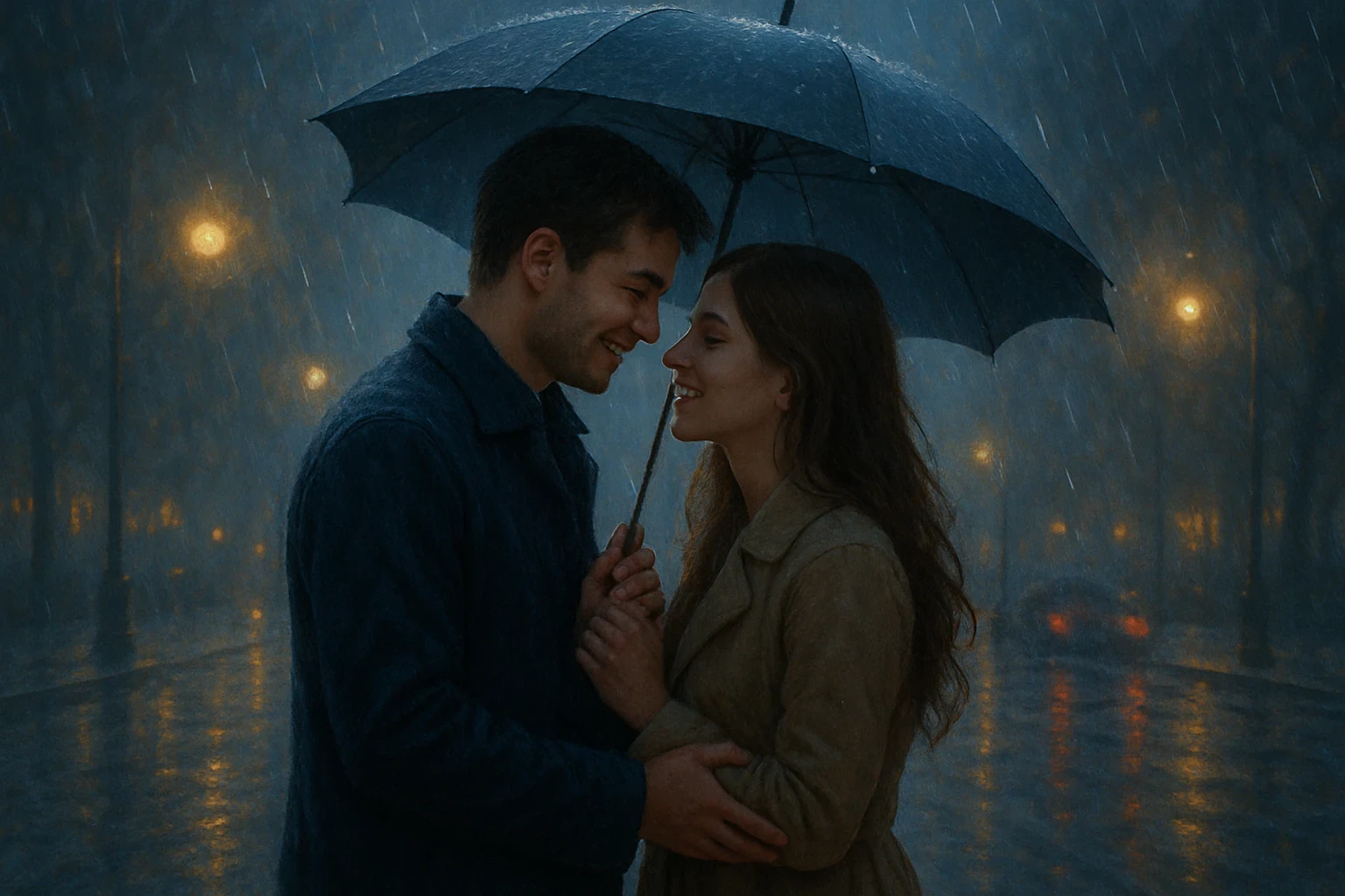 image about 🌹 بين همس المطر… أحببتك