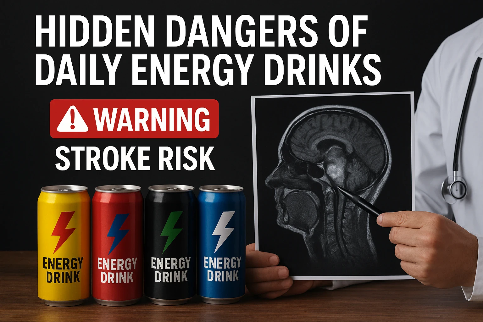image about    Hidden Dangers of Daily Energy Drinks — What Athletes, Students & Busy Adults Must Know