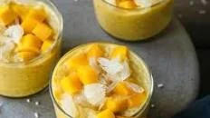 image about ⭐ طريقة عمل الساقو بالحليب والمانجو — حلوى استوائية منعشة ولذيذة 😋🥭✨