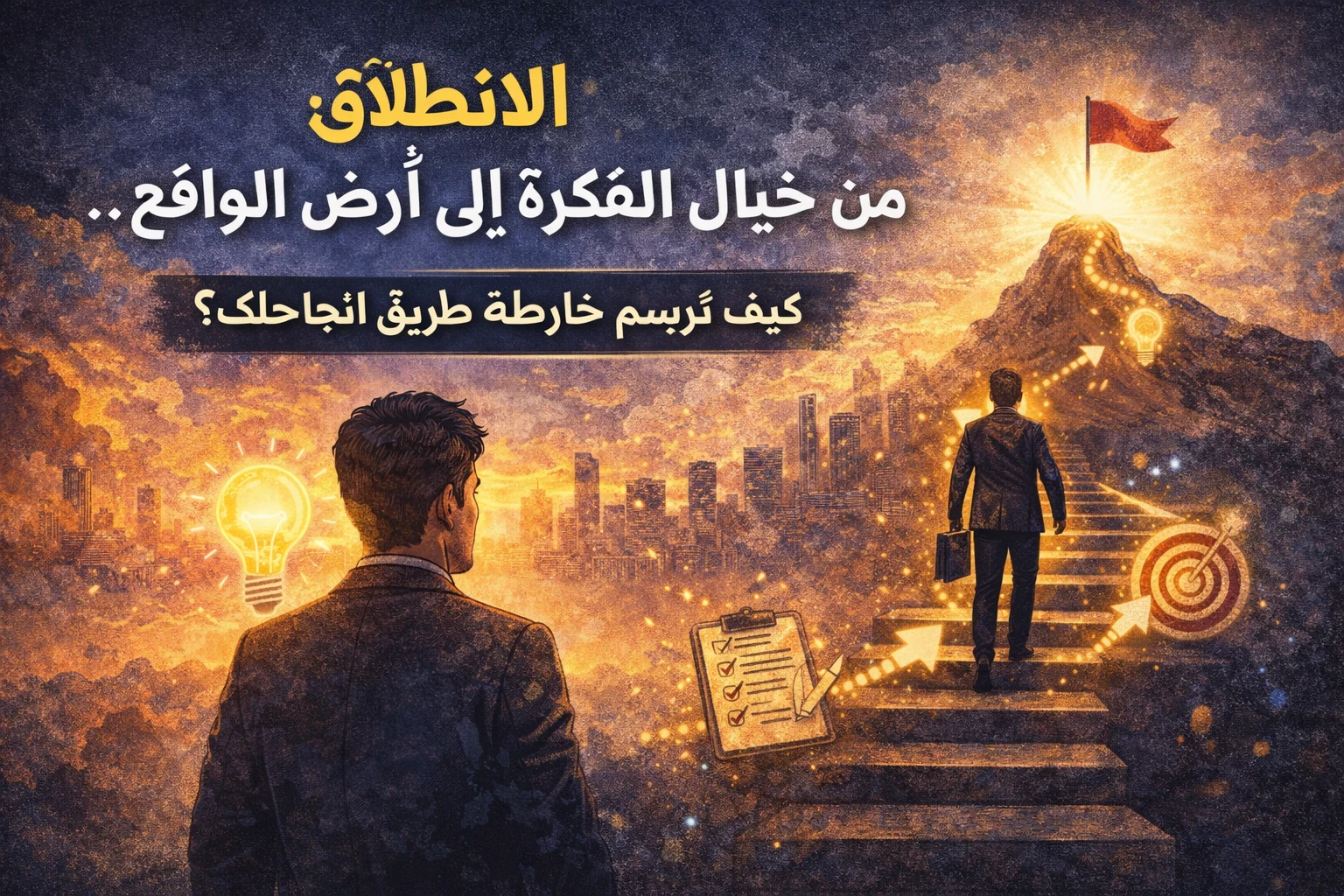 image about  (ج 2) الانطلاق: من خيال الفكرة إلى أرض الواقع.. كيف ترسم خارطة طريق نجاحك؟