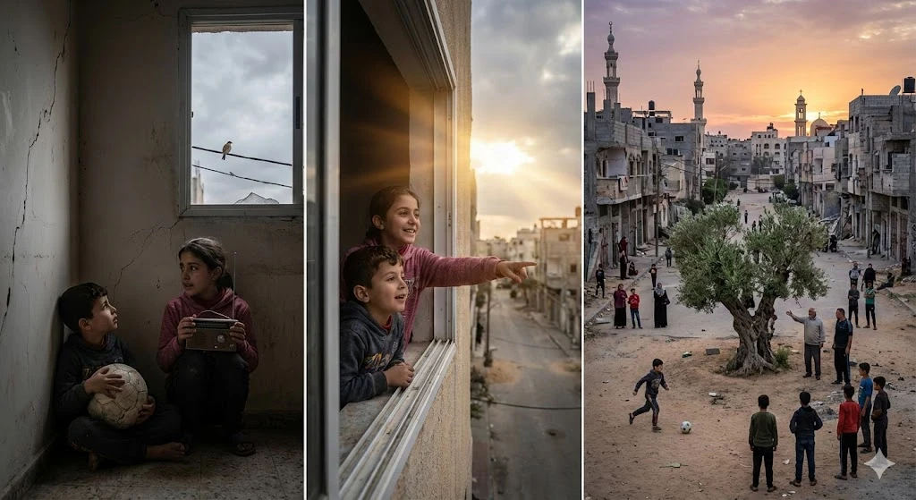 image about حينما تنفّست غزة.. شمس الهدوء