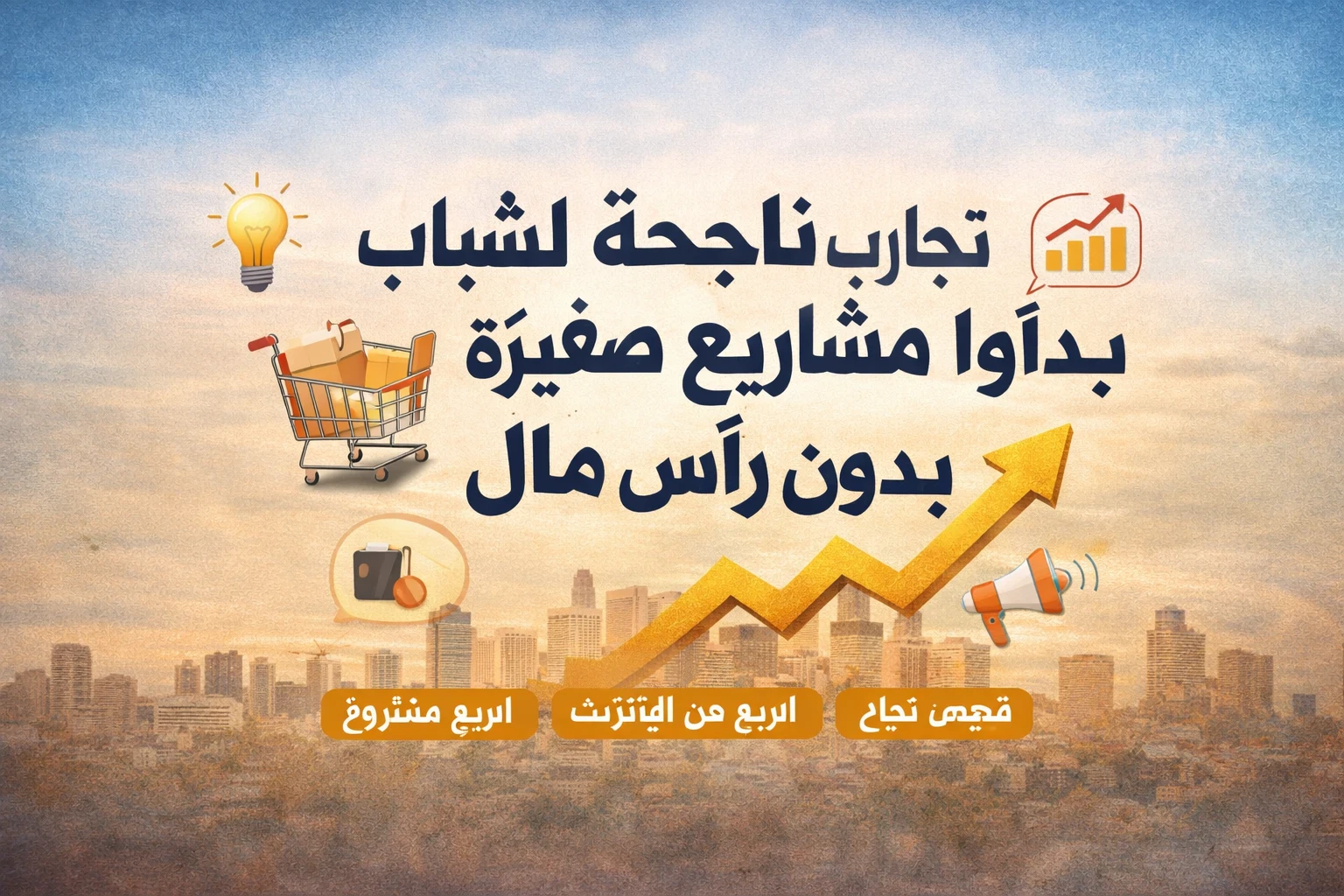 image about تجارب ناجحة لشباب بدأوا مشاريع صغيرة بدون رأس مال