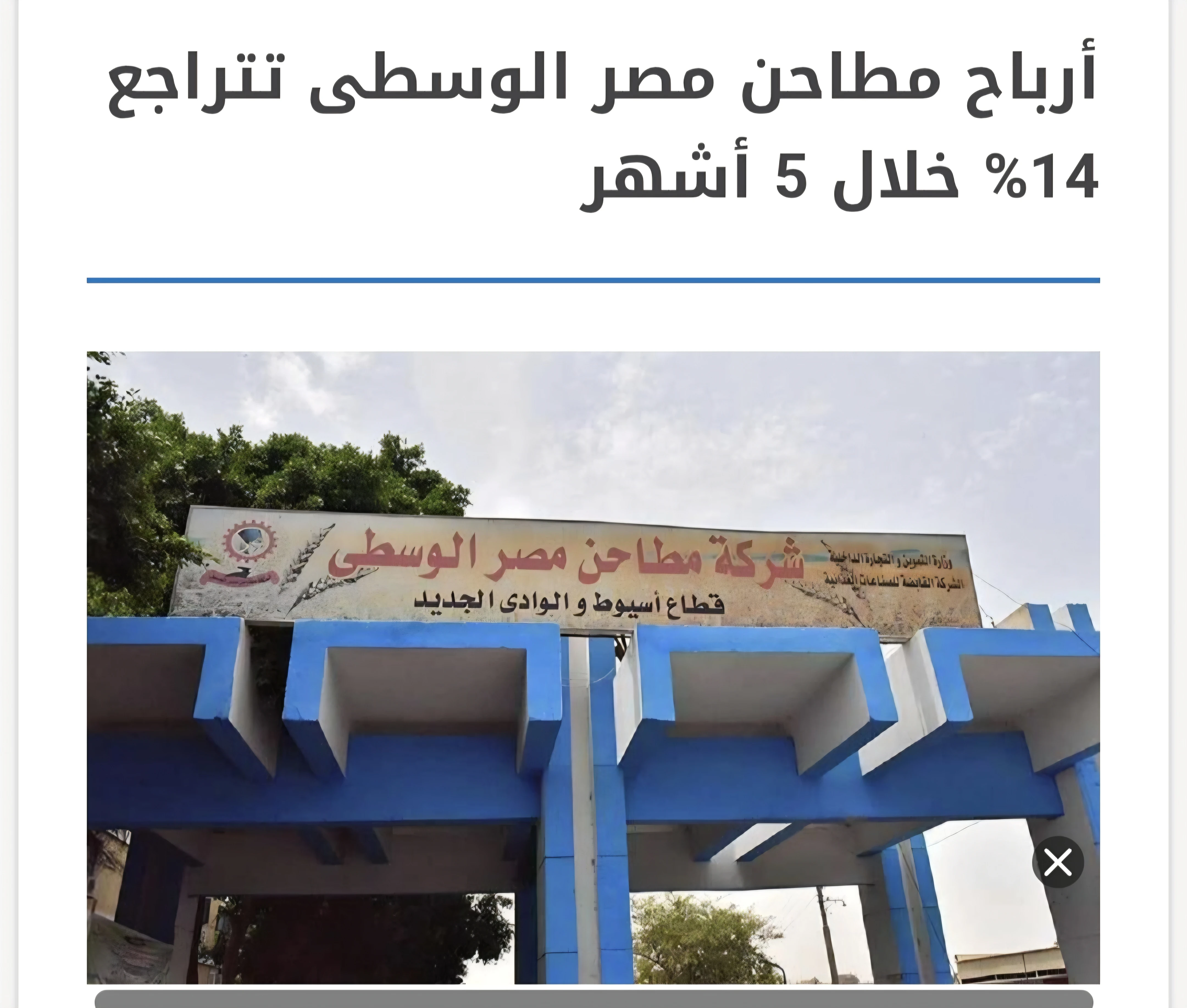 image about ​📉 أرباح مطاحن مصر الوسطى تتراجع 14% خلال 5 أشهر من العام المالي 2025