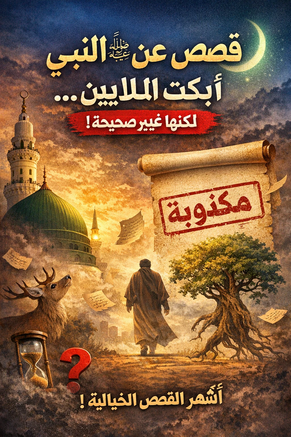 image about قصص عن الرسول ﷺابكت الملايين ليست صحيحة 