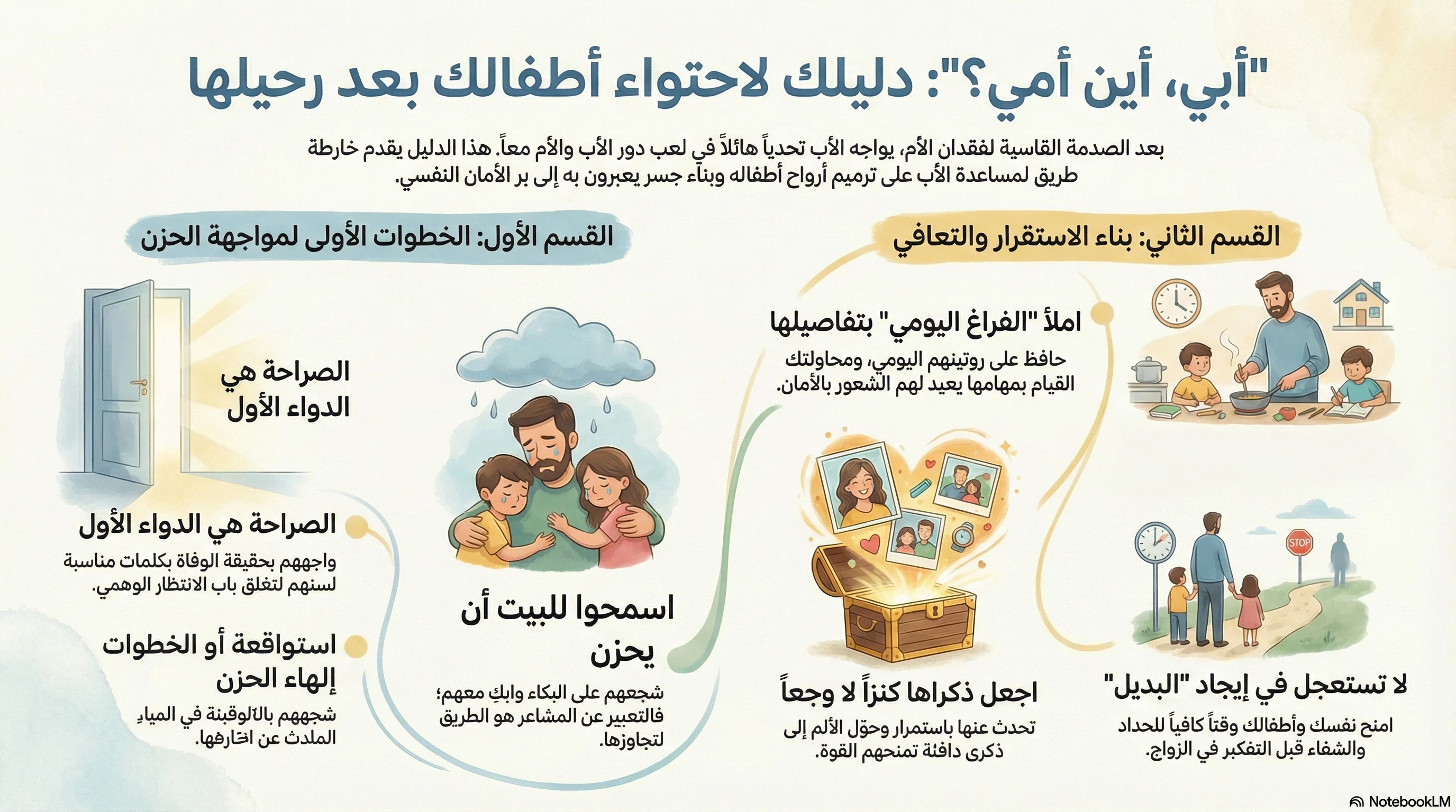 image about دليلك النفسي عشان تحتوي أطفالك بعد وفاة الأم وتعوضهم عن